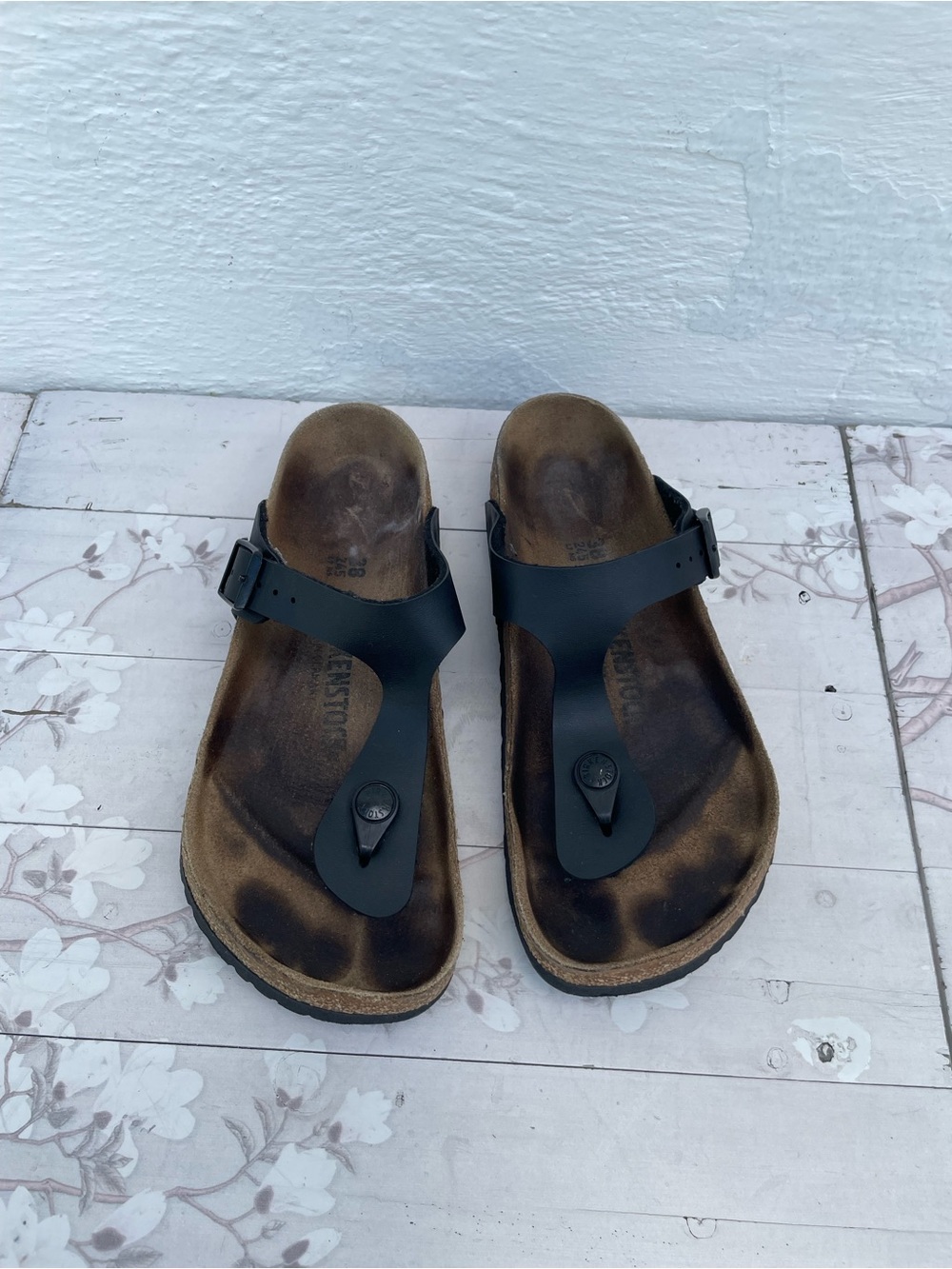 Birkenstock Black Men’s Toe-Post Sandals with Buckle